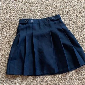 Chaps Kids Navy Blue Pleated Skirt